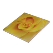 Romantische gele rozenblaadjes tegeltje (Zijkant)