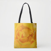 Romantische gele rozendruppels tote bag (Voorkant)