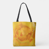 Romantische gele rozendruppels tote bag (Achterkant)