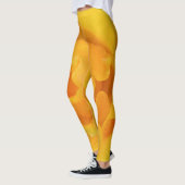 Romantische gele rozenwaterdruppels leggings (Links)