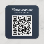 Romantische gele waterverf rozen QR code marinebla Informatiekaartje (Achterkant)