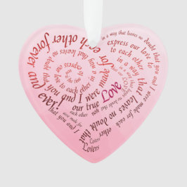 Romantische Geliefden Eed Calligrafie Hart Ornament