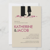 Romantische geloften trouwdouche uitnodigt kaart (Voorkant)