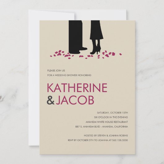 Romantische geloften trouwdouche uitnodigt kaart (Voorkant)