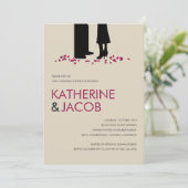 Romantische geloften trouwdouche uitnodigt kaart (Staand voorkant)
