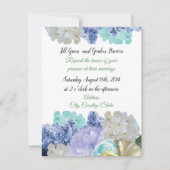 Romantische gemengde bloemen bruiloft uitnodiging (Voorkant)