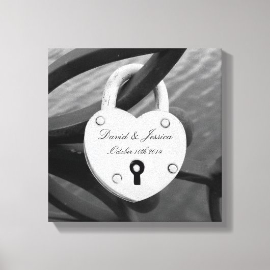 Romantische gepersonaliseerde liefde lock foto can canvas afdruk (Voorkant)