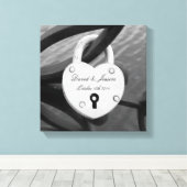 Romantische gepersonaliseerde liefde lock foto can canvas afdruk (Insitu (Houten vloer))