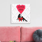 Romantische gepersonaliseerde Valentijnse  Canvas Afdruk (Insitu (Woonkamer))