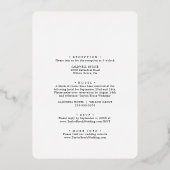 Romantische geperste folie versiering de bruiloft uitnodiging (Achterkant)