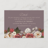 Romantische geschilderde bloemenbruiloft informatiekaartje (Voorkant)