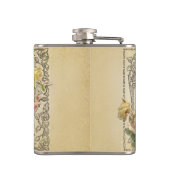 Romantische  Gesculpte Rozen Heupfles (Achterkant)