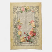 Romantische  Gesculpte Rozen Theedoek (Verticaal)