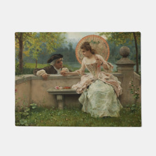 Romantische Gesprek in het Park Deurmat