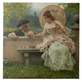 Romantische Gesprek in het Park Tegeltje (Voorkant)