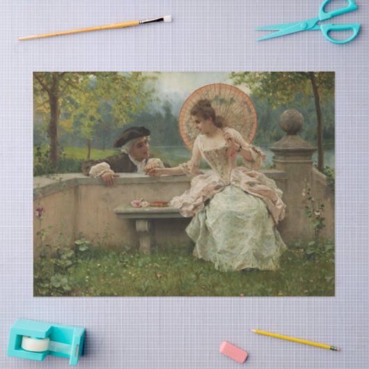 Romantische Gesprek in het Park Tissuepapier (Craft)