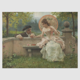 Romantische Gesprek in het Park Tissuepapier