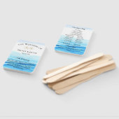 Romantische getijden bruiloft programma handwaaier (Niet-gemonteerd)