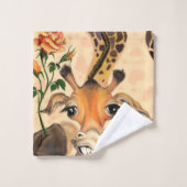 Romantische Giraffe - Gentleman - Funny Bad Handdoek (Wasdoekje)