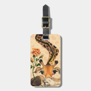 Romantische Giraffe - Gentleman - Funny Bagagelabel