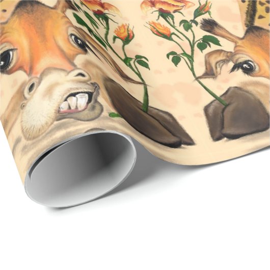 Romantische Giraffe - Gentleman - Funny Cadeaupapier (Rol Hoek)