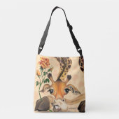 Romantische Giraffe - Gentleman - Funny Crossbody Tas (Achterkant)