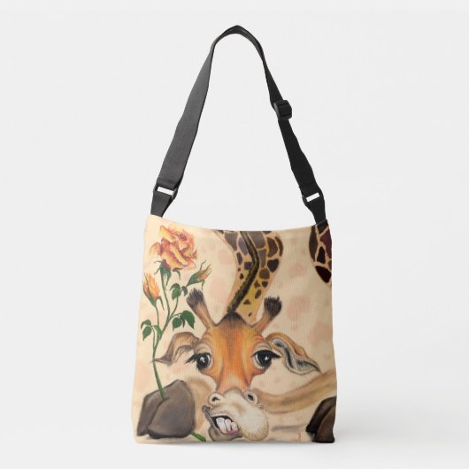 Romantische Giraffe - Gentleman - Funny Crossbody Tas (Voorkant)