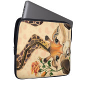 Romantische Giraffe - Gentleman - Funny Laptop Sleeve (Voorkant Rechts)
