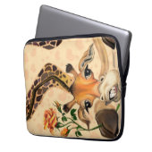 Romantische Giraffe - Gentleman - Funny Laptop Sleeve (Voorkant Links)