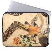 Romantische Giraffe - Gentleman - Funny Laptop Sleeve (Voorkant)
