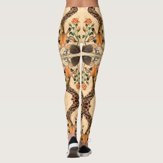 Romantische Giraffe - Gentleman - Funny - Leggings (Achterkant)