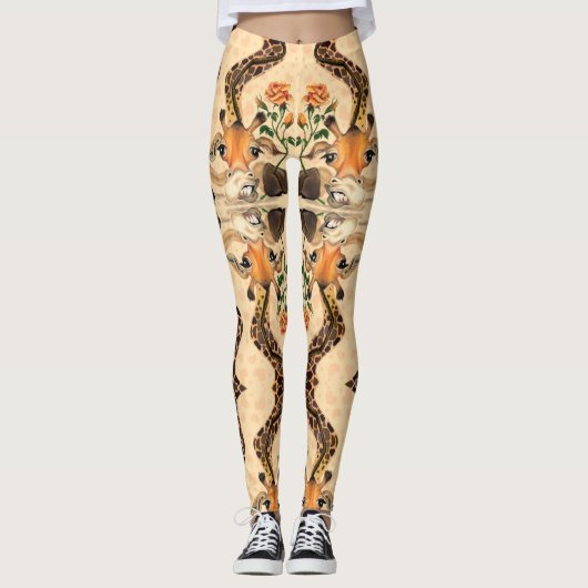 Romantische Giraffe - Gentleman - Funny - Leggings (Voorkant)