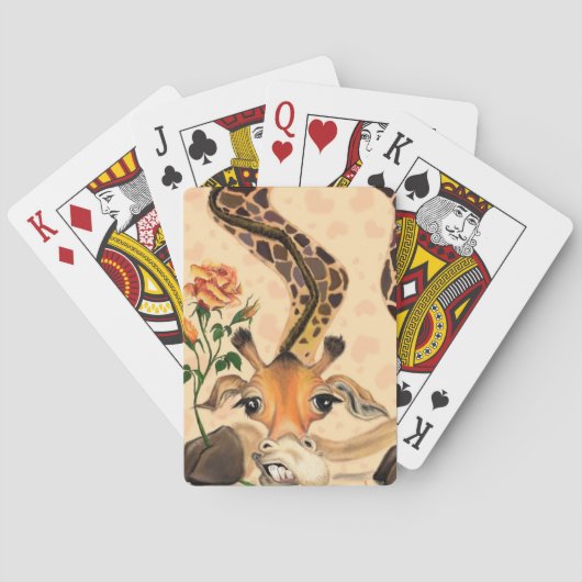 Romantische Giraffe - Gentleman - Funny Pokerkaarten (Achterkant)