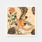 Romantische Giraffe - Gentleman - Funny Servet (Voorkant)