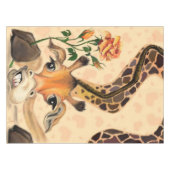 Romantische Giraffe - Gentleman - Funny Tafelkleed (Voorkant (Horizontaal))