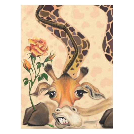 Romantische Giraffe - Gentleman - Funny Tafelkleed (Voorkant)