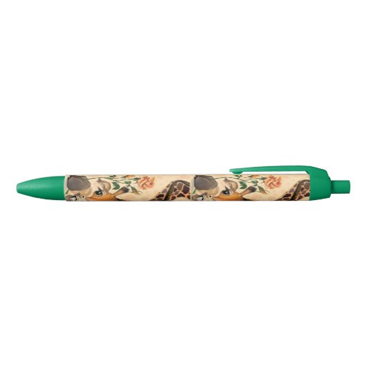 Romantische Giraffe - Gentleman - Funny Zwarte Inkt Pen (Bovenkant)