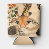 Romantische Giraffe - Gentleman - voeg Jouw tekst  Blikjeskoeler (Voorkant)
