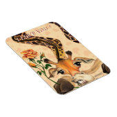 Romantische Giraffe - Gentleman - voeg Jouw tekst Magneet (Rechterzijde)