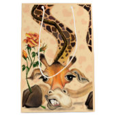 Romantische Giraffe - Gentleman - voeg Jouw tekst  Medium Cadeauzakje (Voorkant)