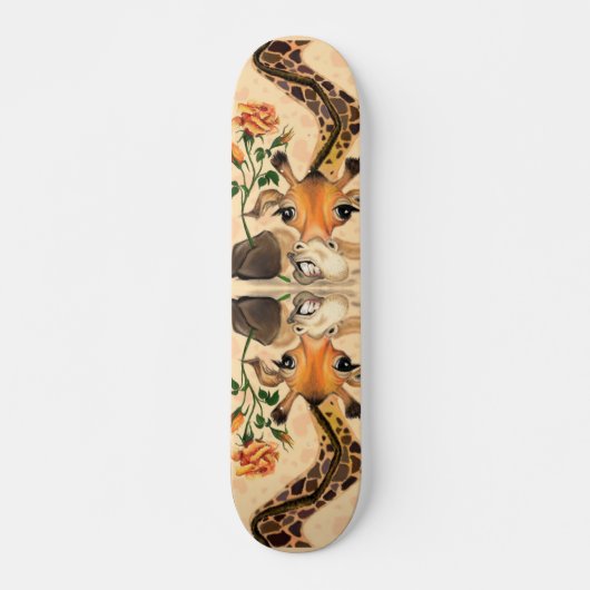 Romantische Giraffe - Gentleman - voeg Jouw tekst  Persoonlijk Skateboard (Voorkant)