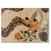 Romantische Giraffe - Gentleman - voeg Jouw tekst Snijplank (Voorkant)