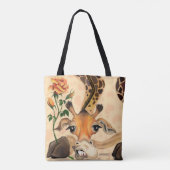 Romantische Giraffe - Gentleman - voeg Jouw tekst  Tote Bag (Achterkant)