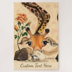 Romantische Giraffe Grappige Puzzel Geschenk Aange