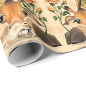 Romantische Giraffe - Heer - Grappig Cadeaupapier (Rol Hoek)