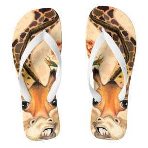 Romantische Giraffe - Heer - Grappig - Teenslippers