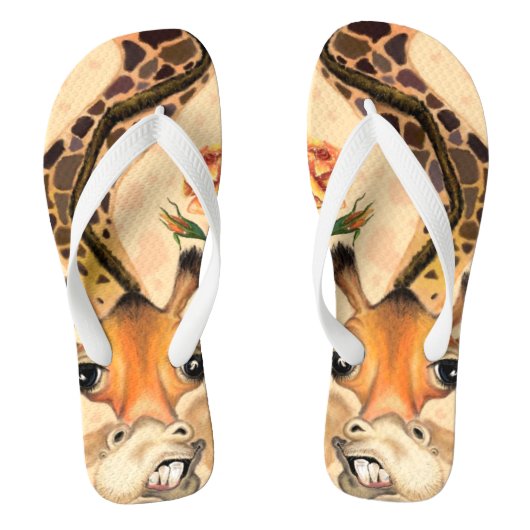 Romantische Giraffe - Heer - Grappig - Teenslippers (Voetbed)