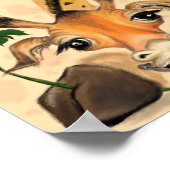 Romantische Giraffe met Roos Poster schilderen (Hoek)