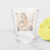 Romantische Giraffe met Rozen glazen herenman (Achterkant)