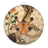 Romantische Giraffe - Voeg uw Afbeelding/tekst toe Dartbord (Voorkant)